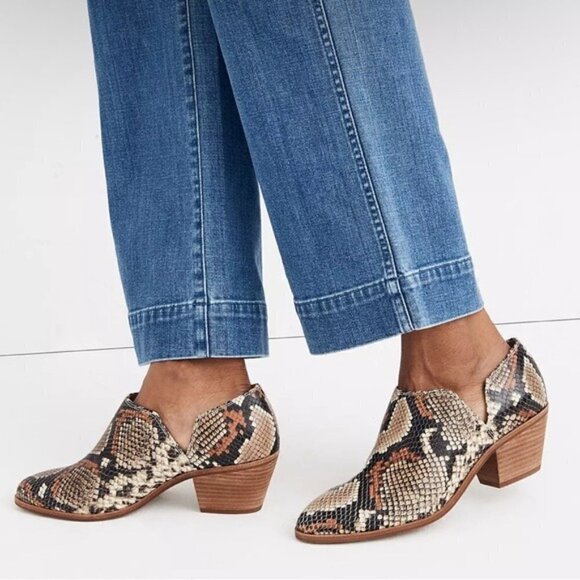Madewell Snake Print Ankle Bootie - Picture 2 of 7